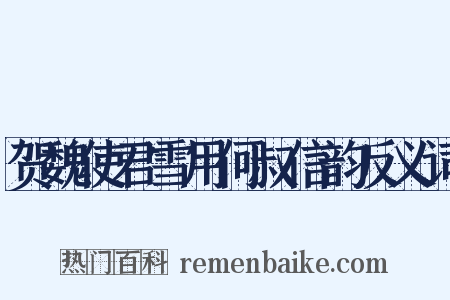 贺魏使君雪用何叔信韵反义词是什么意思的图片